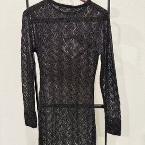 Sibling London Black Bodycon Long Sleeve Dress NWT